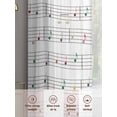 thumbnail image 7 of Music Notes SemiSheer Curtains 108 Inch Length 2 Panels Set,Modern Abstract Minimalistic Geometric Stripes Sheer Kitchen Curtain Privacy Voile Window Curtain for Living Room Bedroom Rod Pocket Drapes, 7 of 7