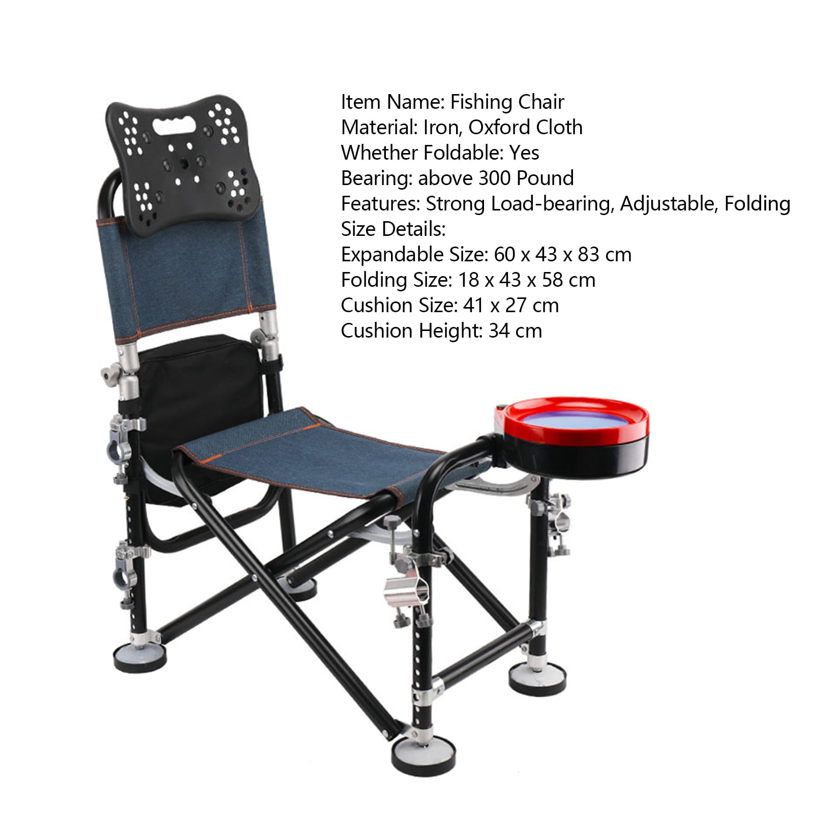LA TALUS 13 Gear Rise Fall 21cm Adjustment Fishing Chair with