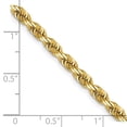 thumbnail image 3 of Auriga Fine Jewelry 14K Yellow Gold 4 mm Diamond-cut Lightweight Rope Chain Necklace for Women 18K", 3 of 4