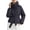 Black, variant on Parka Coat for Women 2026 Trendy Long Sleeve Thicken Zip Up Belted Hooded Jackets with Pockets
