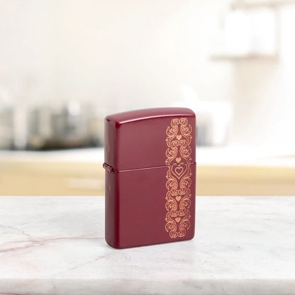 Zippo Lighter - Customized Engraved Message Windproof Love Pattern Design 46296