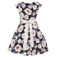 thumbnail image 2 of Little Girl Girls Dress Floral Graduation Summer Birthday Flower Girl Dress USA Navy 4 JKS 2126 BNY Corner, 2 of 4