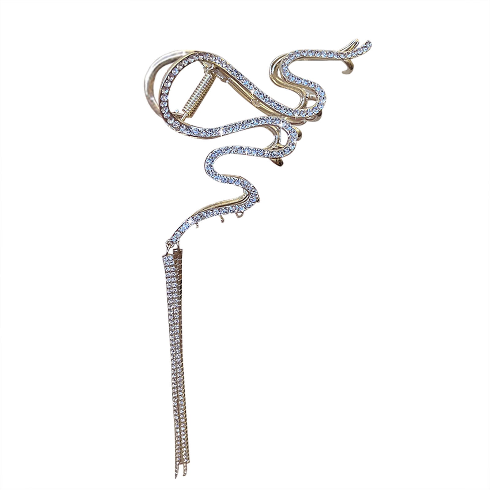 WQQZJJ Hair Clips Metal Hair Claw Clips With Glitter Tassel Vintage