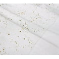 thumbnail image 3 of Violet Linen Vintage Abstract Gold Foil Spots, Polyester, Elegance Heavyweight Silver Shine Threat Engineered Luxurious Damask Upscale Jacquard Fabric, White , 70" by 108", Rectangle Tablecloths, 3 of 3