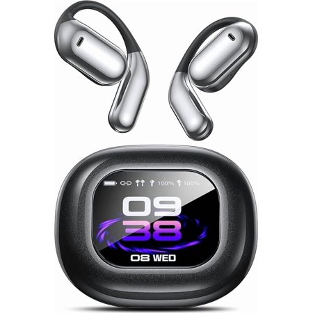 Wrongduck AI Language Translator Earbuds with LCD Touchscreen, Real-Time Translation for 144 Languages & Accents, Bluetooth OWS Earphones for Travel Business Learning