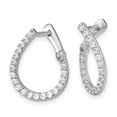 thumbnail image 2 of Auriga Fine Jewelry 14K White Gold Lab Grown Diamond VS/SI GH, Fancy Twist Hoop Earrings for Women, 2 of 5