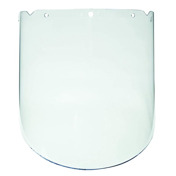 Faceshield Visor, Clear Visor, 9 1/4 in Height, Anti-Fog, Anti-Scratch Lens