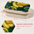 thumbnail image 5 of Banana Velvet Portable Earring Holder with Removable Compartment: Display Case, Jewelry Box, Decorative Box - Gift!, 5 of 7