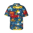 thumbnail image 3 of Bixox Men's Hawaiian Shirts Men's Vehicles Cartoon with Funny Drivers Print Short-Sleeve Shirt-X-Large, 3 of 8