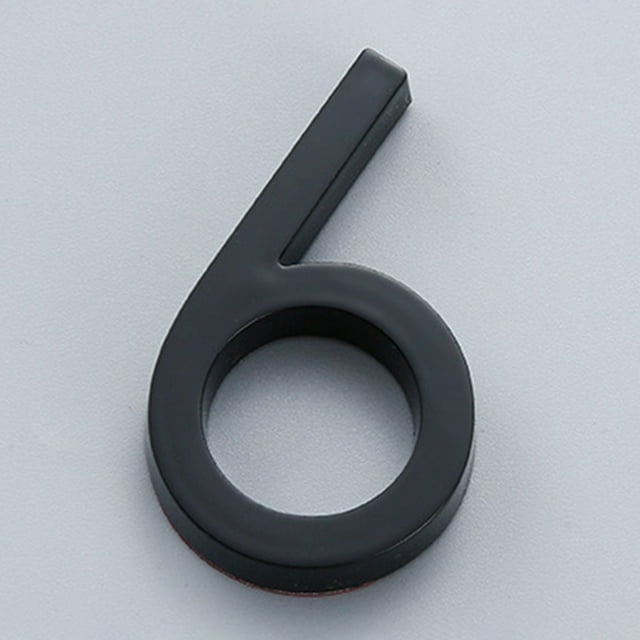 Lefu Adhésif Brillant Numéro de Maison Plaque de Porte Signe Extérieur Numéro de Chambre d'Hôtel Noir