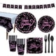 thumbnail image 1 of Bewildely El plástico celebra con estilo usando platos de vajilla desechables para fiestas de cumpleaños Kits de decoración para fiestas, 1 of 5