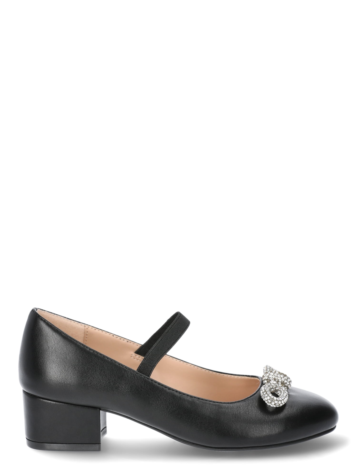 Wonder Nation Little Girl & Big Girl Rhinestone Bow Dress Heel