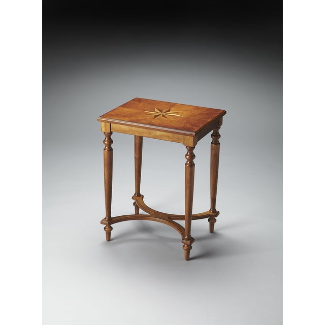 Mesa decorativa Butler Tyler Olive Ash Burl con acabado marrón medio