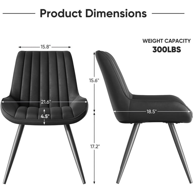 Hawsaiy Modern Upholstered Dining Chairs, Set of 2 photo 2