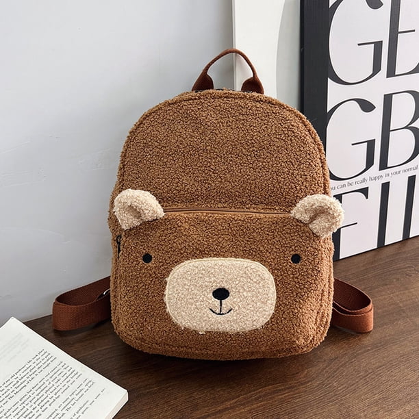Bolso Mochila de moda Mochila de lana Mujeres Adolescentes Mochila femenina de color sólido