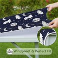 thumbnail image 6 of Celestial Wolf Halloween Pattern Square Fitted Tablecloth with Elastic Edge,Square Table Cover,Washable Elastic Table Cover for Home Kitchen Party Decor 36"x36", 6 of 6