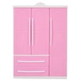 thumbnail image 1 of Garde-Robe Jouet pour Enfants Plastique Décoration de Cabinet de Poupée 3 Portes Cadeau Meubles de Maison, 1 of 1