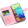 thumbnail image 6 of Asuwish Compatible with Samsung Galaxy A71 5G Wallet Phone Case and Tempered Glass Screen Protector Flip Credit Card Holder Stand Mandala Flower Cell Cover for A 71 G5 71A S71 Women Men Pink, 6 of 9