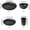 Black, variant on Bwiyojiz Kitchen & Dining Dinnerware Set 16-piece Including Plates Bowls and Cups for Home Use Shatterproof Microwave-safe Suitable, Gifts for Friend