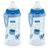 NUK Soft Spout Active Sippy Cup, 10 Ounce, 2 Pack, Blue Music