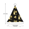 thumbnail image 3 of Haiem Gold Bottles Pattern Santa Hat Confortable Velvet Christmas Hat for Christmas Party Favors Fit for Adults Men Women, 3 of 6
