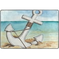 thumbnail image 4 of Dreamtimes Anchor Sand Nautical Area Rug, 36"x24" Summer Beach Non-Slip Washable Indoor Door Mat, Absorbent Floor Mat for Bedroom Kitchen Entryway Bathroom, 4 of 7