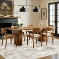 thumbnail image 3 of BERTHMEER 3'x5' Small Area Rugs for Kitchen Entrance Entryway Doorway Office Geometric Washable Laundry Bedroom Non-Slip Distressed Abstract Modern Contemporary Indoor Rugs,Golden and Beige, 3 of 7