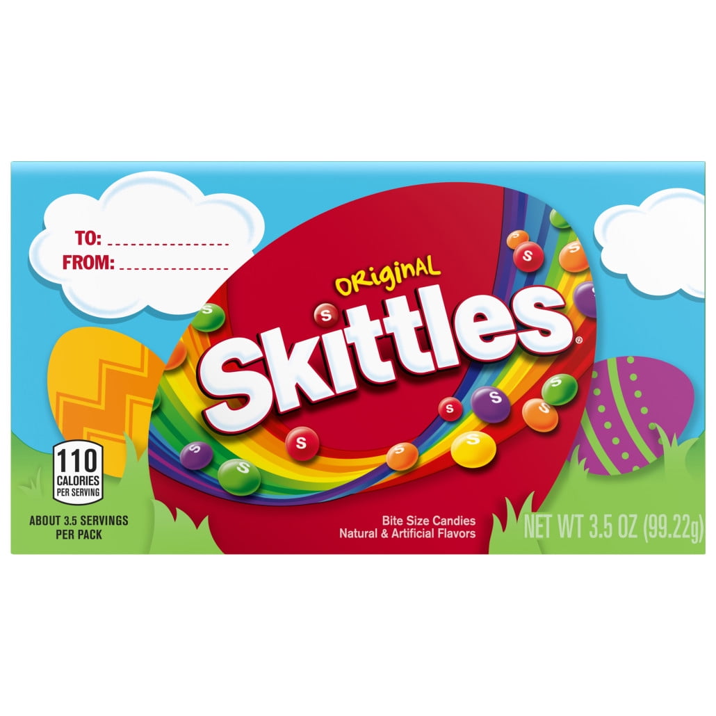 Skittles Original, Fruity Easter Candy, Theater Box 3.5 oz. Walmart