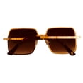 thumbnail image 2 of Lucky Brand Women Gold / Metal Large Square Front Mount Sunglass D2001, 2 of 7