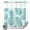 Teal, Cyan, White, variant on No Hook Shower Curtain, Blue Pineapple Shower Curtains for Bathroom with See Through Top Window, Summer Botanical Tropical Fruits Waterproof & Washable Bath Curtain Extra Long 72"x96"