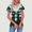 #298-Multicolor, variant on Warop Women's Solid Color Lace V-Neck Pullover Blouse, Short Sleeve Casual Top for Daily Wear and Office