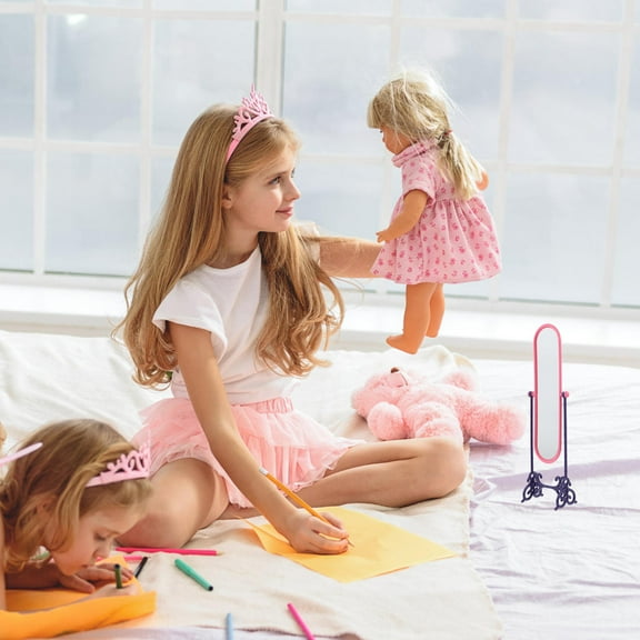 CTIRCHIU Compact Travel Makeup Mirror Pink 2Pcs 10.2X2.8X2In