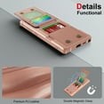 thumbnail image 6 of for Samsung Galaxy S23 Ultra Wallet Case, Built-in 4 Card Holders Kickstand Purse Cover, Military Grade Enhanced Corners Drop Protection, Rugged Protective Phone Case for Galaxy S23 Ultra, Rosegold, 6 of 8