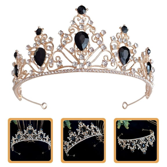 WASHWEPE Bridal Tiara Rhinestone Crown 1Pack For Women Girls Wedding Party Headdress Elegant Design