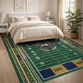 thumbnail image 3 of ODIKA 8'x10' Washable Area Rug Non-Shedding, Easy Care, Endzones Soccer Hockey Shaped Artificial Football Markings Field Playful for King Size Bedroom Under Bed, Master Suite, 3 of 7