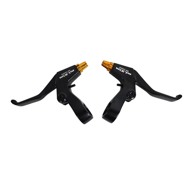 Palancas de freno de bicicleta Sunnimix de aleación de aluminio 1 par Dorado negro