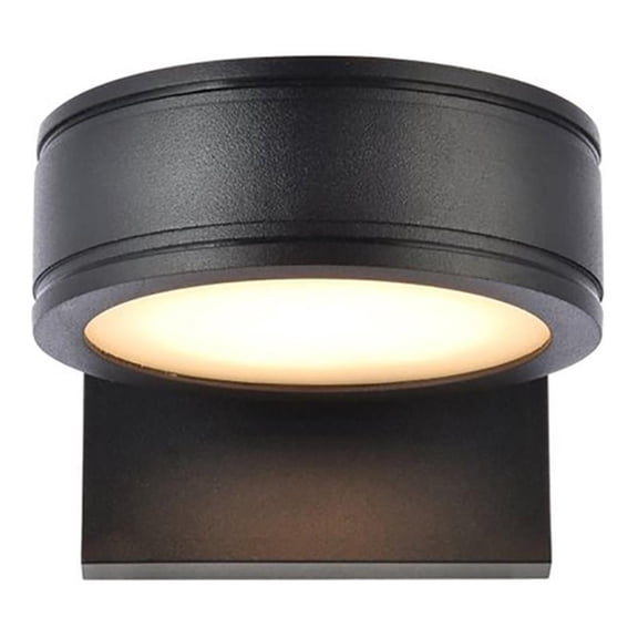 Pemberly Row 1-Light Modern Style Aluminum LED Wall Sconce in Black
