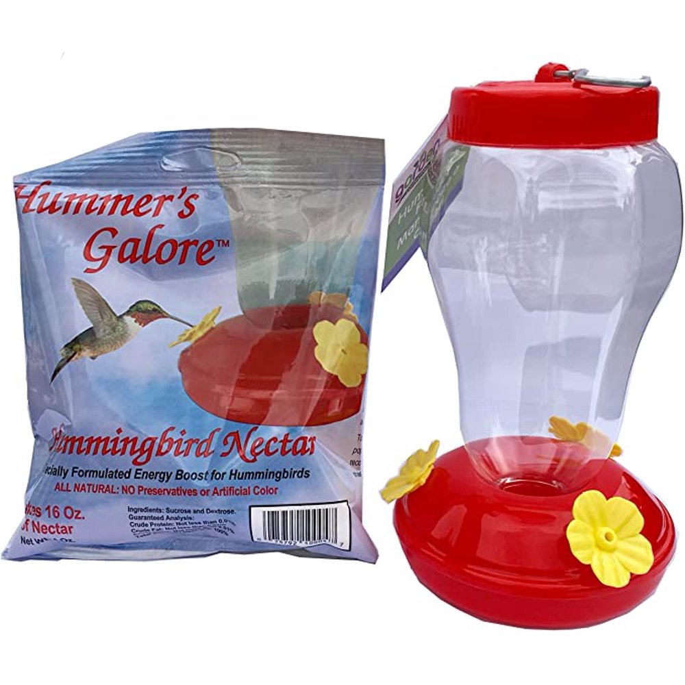 Hummingbird Feeders for Outdoors 2 Hummingbird Feeder with Hook and 2 Hummingbird Nectar Bags