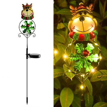 

Christmas Atmosphere Solar Christmas Light LED Snowman Elk Penguin Ground Lamp Outdoor Garden Decoration Lamp