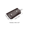 thumbnail image 2 of Key Case Cover, 1 Pack PU Leather Keychain Holder Key Sleeve with 6 Keychains for Key Hanging, Brown, 2 of 5