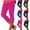 19# Hot Pink, variant on Capri Leggings for Women Elastic High Waisted 3/4 Length Yoga Pants Summer Soft Lightweight Workout Capris Dark Blue M