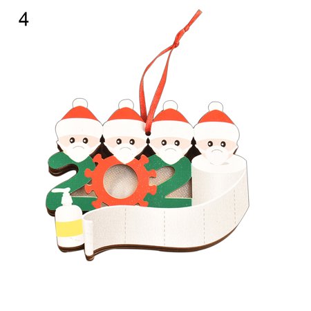 

Yesbay Luminous LED Light Wooden Snowman Pattern Christmas Tree Home Pendant Decoration