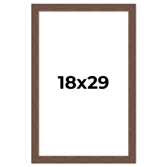 18x29 Frame Brown Farmhouse Solid Wood Picture Frame Width 1.5 Inches | Interior Frame Depth 0.5