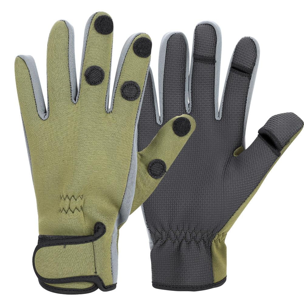 LYUMO1 Pair Winter Outdoor Fishing Gloves Sports Skiing Windproof Waterproof Thickened Warm Full
