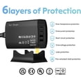 thumbnail image 3 of MINSUI-USB C Fast Charger Block 100W Independent Output Charging Station for Multiple Devices, 4 Port Desktop Charging Station Portable Multi Device Charging Dock for iPad Phones Tablet & More, 3 of 3