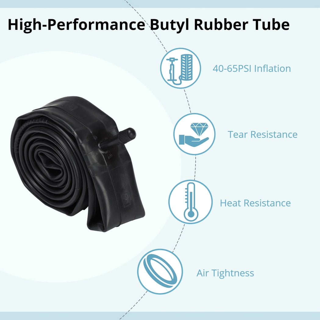 2PCS Mountain Bike Tires 26" X 1.95" with 2PCS Bike Tubes 26" X 1.9"-2.125" AV 32mm Valve, Beach Cruiser Bike Replacement Tires & Tubes, Puncture-Resistant Bicycle Tires