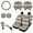 Southwest American Tribal Blue Brown, variant on Renewold Car Seat Cover Full Set 11 PCS, with Steering Wheel Headrest Handbrake Gear Shift Knob Cover Cup Coasters Auto Seat Cover Accessories, Southwest American Tribal Blue Brown