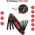 thumbnail image 2 of Basics Folding Hex Key Set - 3-Pack, Metric/SAE/TORX，Combining tools applicable set, 2 of 5