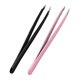 thumbnail image 2 of Dos en un Pinzas Tweezerman Asistente de maquillaje Negro Pink Portátil Portátil Kit de depilación Portátil Uso del hogar con cabezal diagonal 2 sets Noticed CE001555-00, 2 of 7