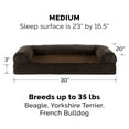 thumbnail image 3 of FurHaven Pet Products Faux Fleece & Chenille Orthopedic Sofa Pet Bed for Dogs & Cats - Coffee, Medium, 3 of 13